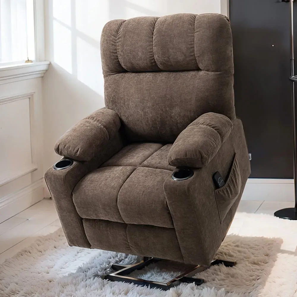 Heavy Duty Electric Recliner Lift Chair - Brown