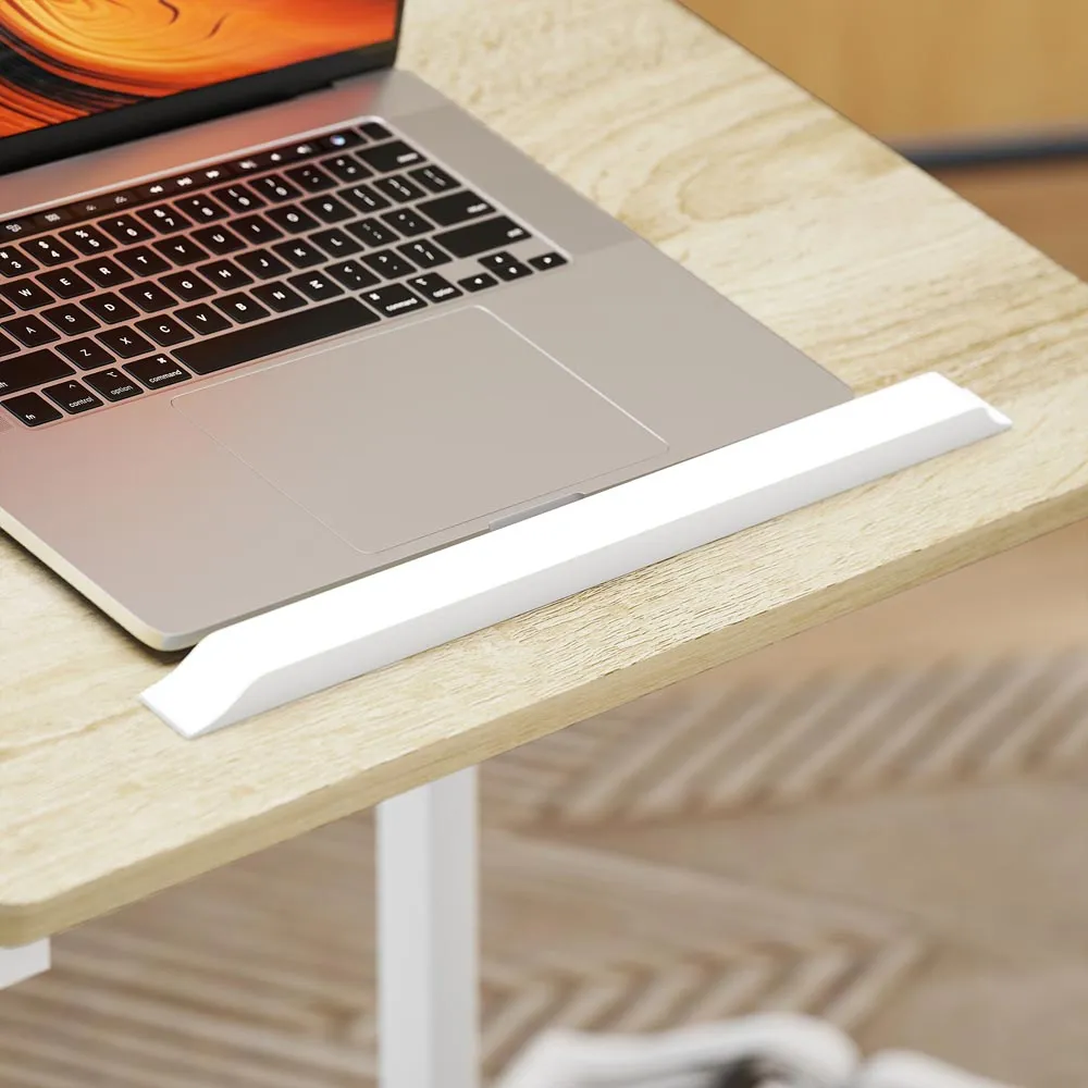 Height Adjustable C-Shaped Overbed Side Table - Oak