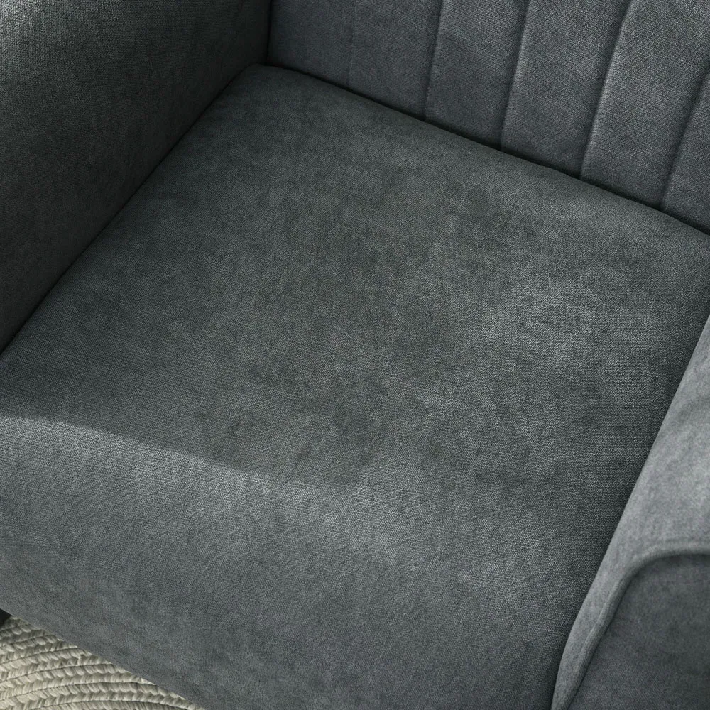 High Back Accent Armchair - Grey