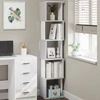 HOMCOM 5 Tier Bookshelf - Grey