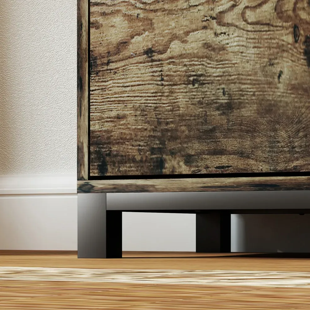 Industrial Storage Cabinet with Drawer - Brown