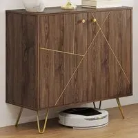 Kitchen Sideboard Storage Cabinet - Brown