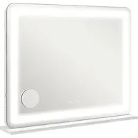 LED Vanity Mirror with 10X Magnification and USB Port - White