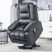 Lift Chair with Vibration Massage and Heat - Grey