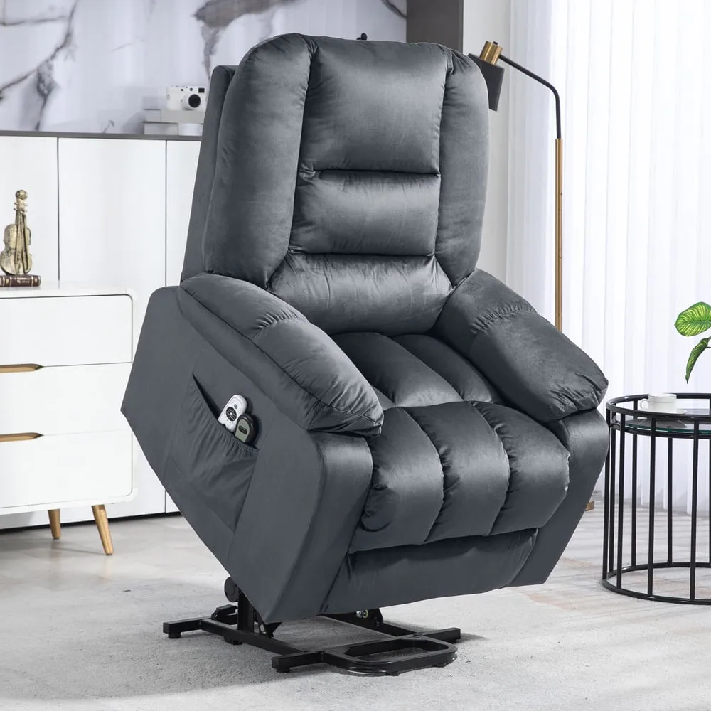 Lift Chair with Vibration Massage and Heat - Grey image