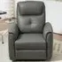 Manual Recliner Armchair with Footrest - Grey, Microfibre