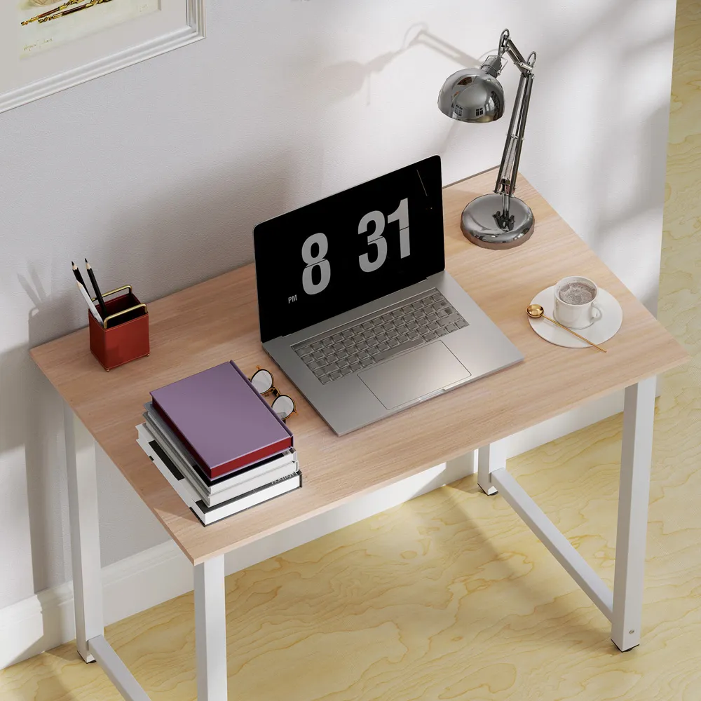 Metal Frame Computer Desk - White