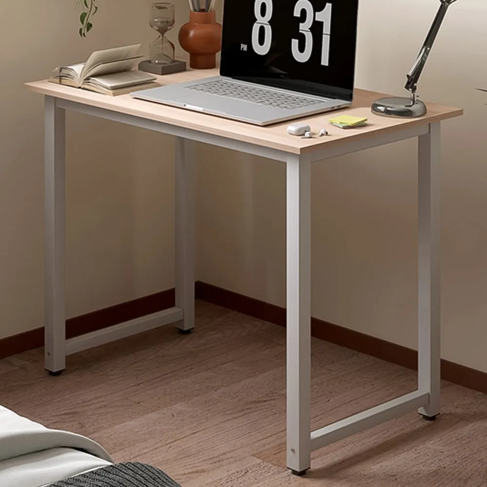 Metal Frame Computer Desk - White image
