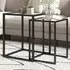 Nesting End Tables Set of 2 - Black, Glass