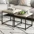 Oak Nesting Coffee Table Set of 2 - White