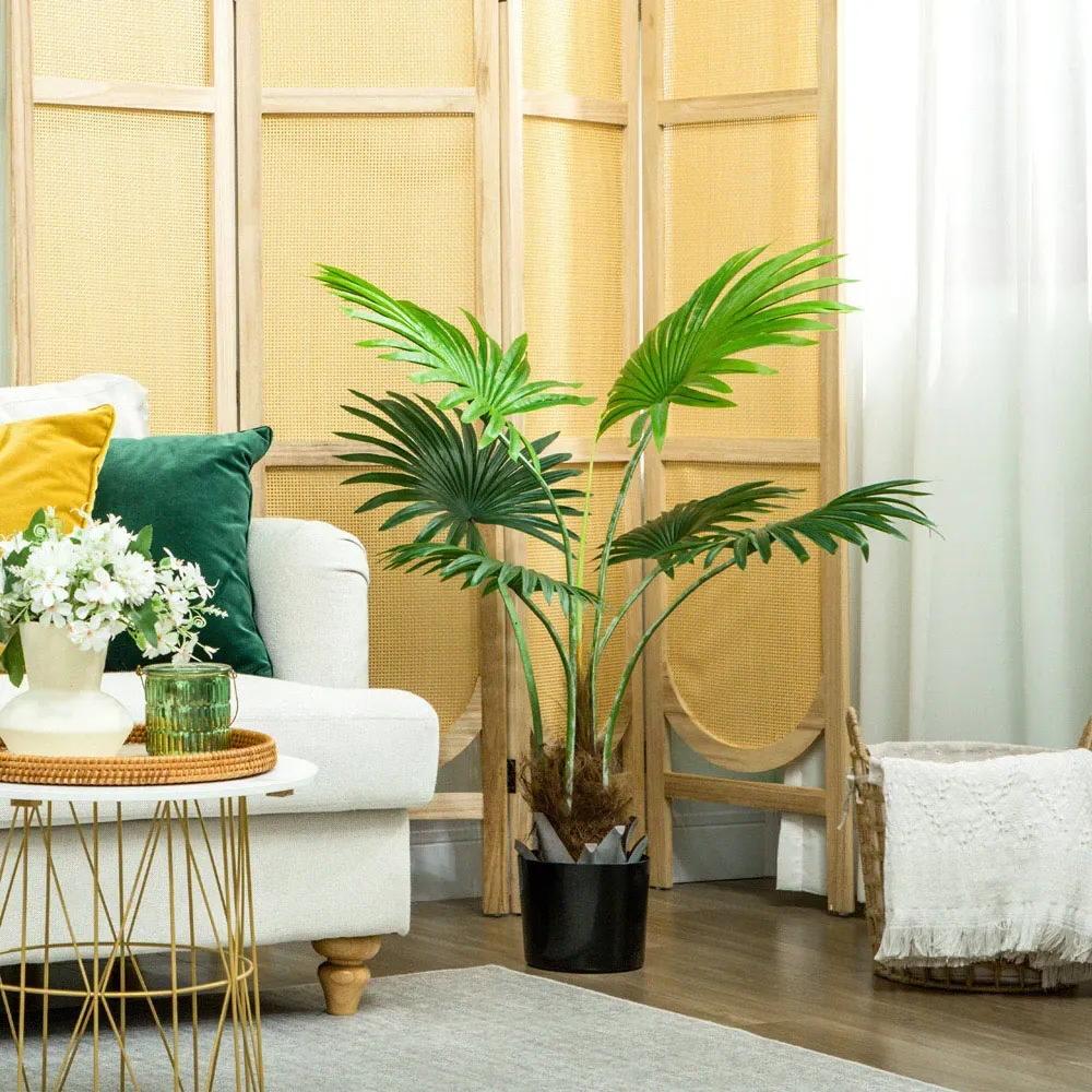 Palm Tree Artificial Plant Pot 94cm - Green