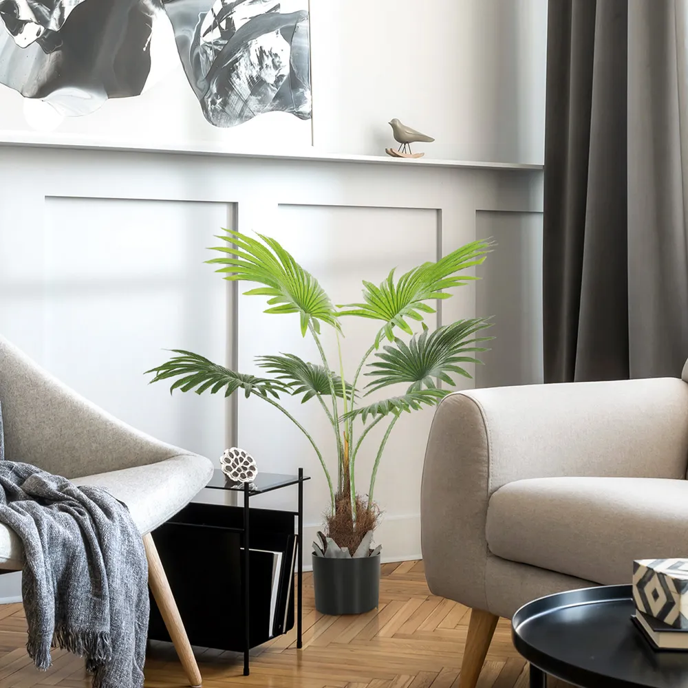 Palm Tree Artificial Plant Pot 94cm - Green