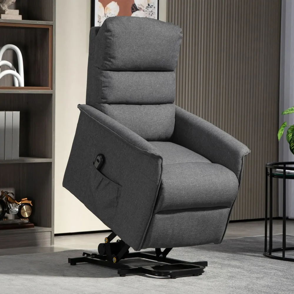 Power Lift Electric Recliner Chair with Remote - Dark Grey image