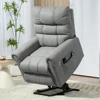 Power Lift Recliner Chair with Massage and Heat - Grey