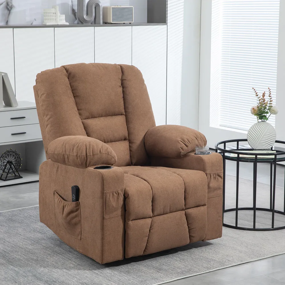 Power Lift Recliner Chair with Remote - Brown
