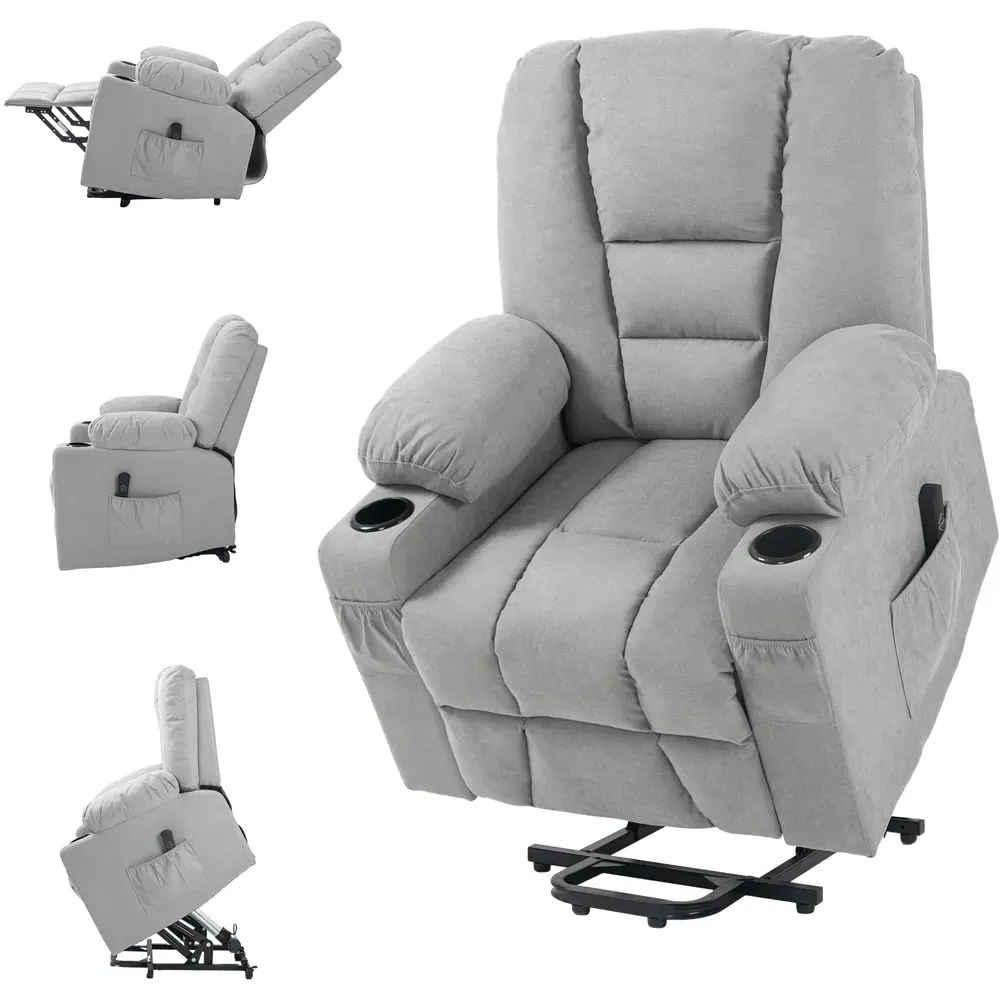 Power Lift Recliner Chair with Remote - Grey