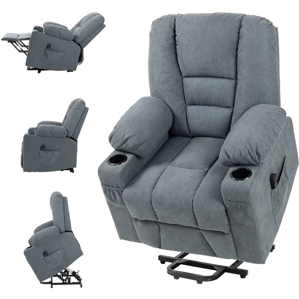 Power Lift Recliner Chair with Remote - Grey