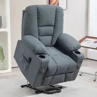 Power Lift Recliner Chair with Remote - Grey