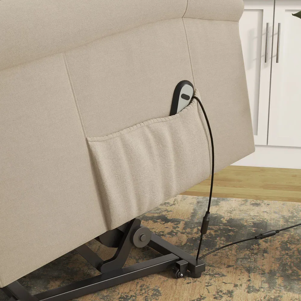 Power Lift Recliner Chair with Remote - White, Fabric