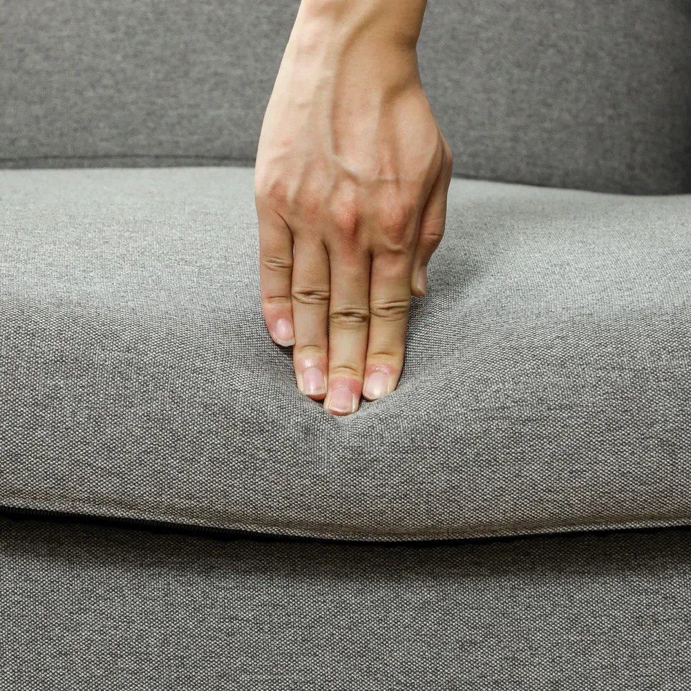 Push Back Recliner Armchair with Adjustable Leg Rest - Grey