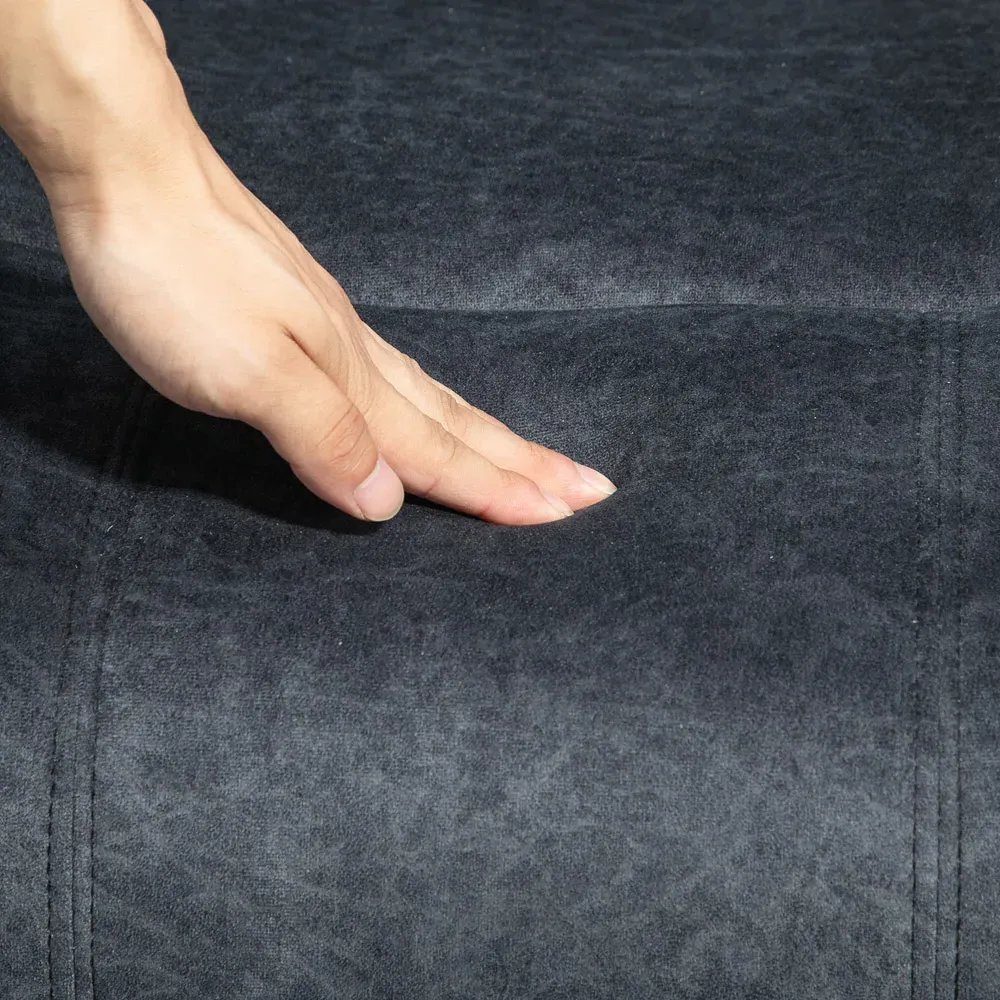 Recliner Chair with Cup Holders - Black, Microfibre