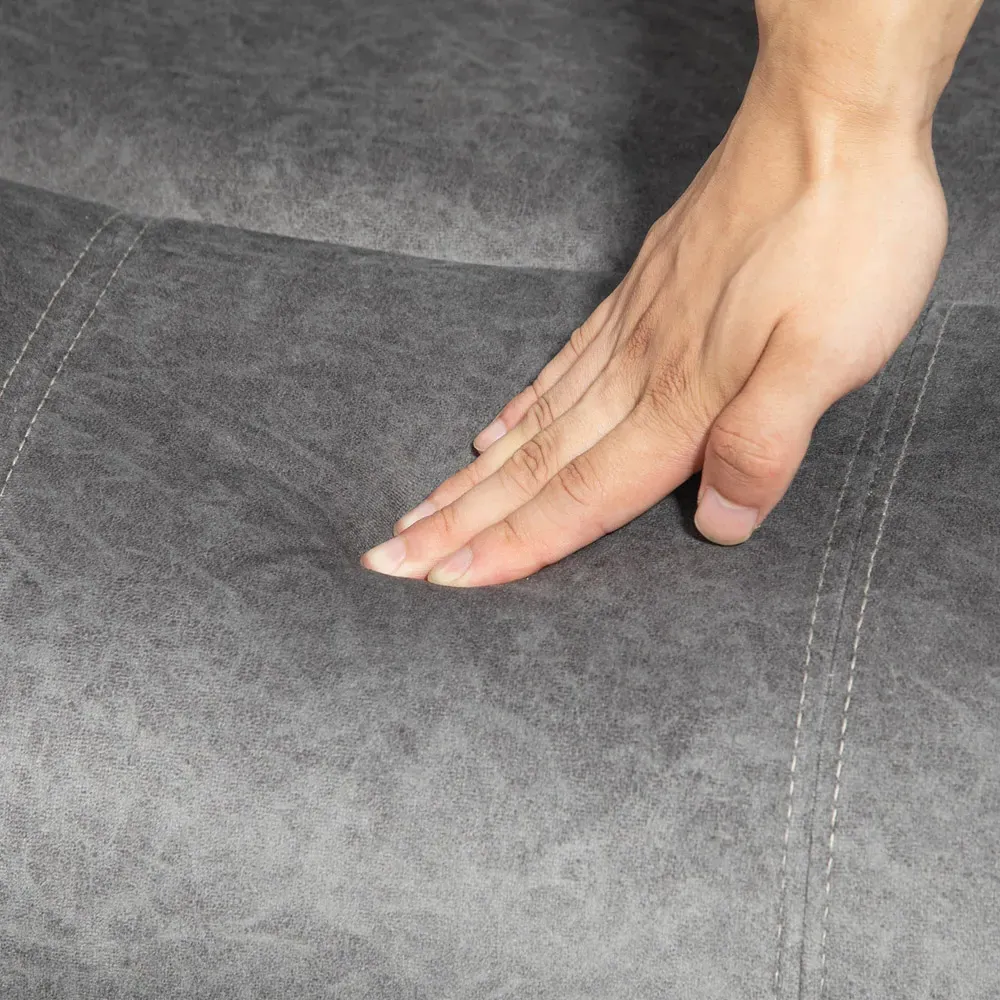 Recliner Chair with Cup Holders - Grey, Microfibre