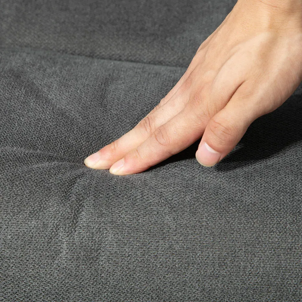 Recliner Chair with Footstool - Grey, Velvet