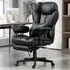 Reclining Office Chair with Footrest - Black