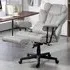 Reclining Office Chair with Footrest - Grey