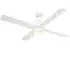 Reversible Ceiling Fan with Light and Pull Chain - White