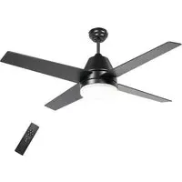Reversible Ceiling Fan with Light and Remote - Black
