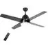 Reversible Ceiling Fan with Light and Remote - Black