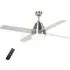 Reversible Ceiling Fan with Light and Remote - Silver