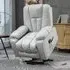 Riser and Recliner Chair with Massage - Light Grey, Faux Leather
