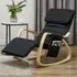 Rocking Recliner Chair with Adjustable Footrest - Black