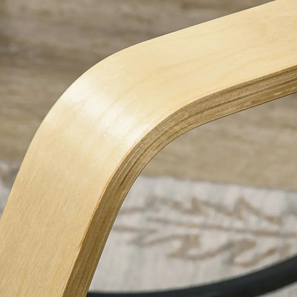 Rocking Recliner Chair with Adjustable Footrest - Yellow