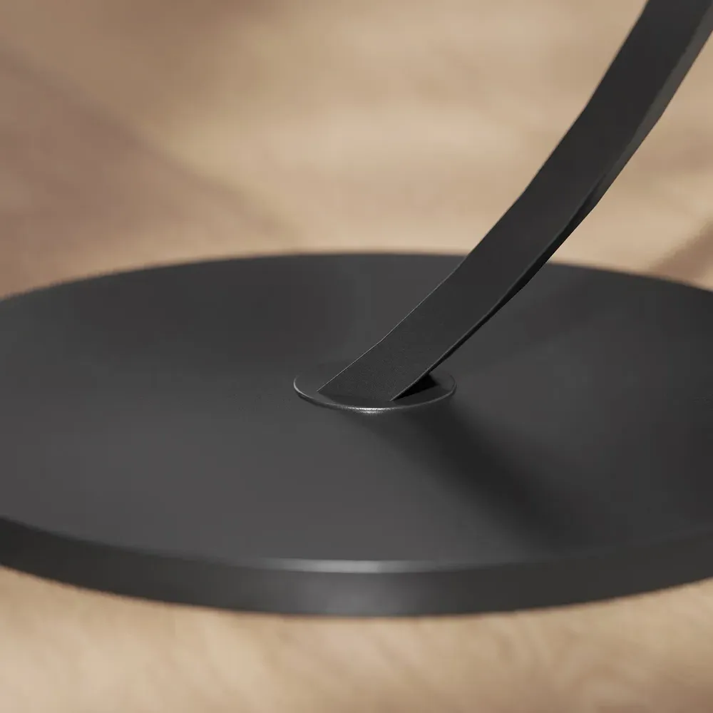 Round C-Shaped Side Table - White, Marble Effect