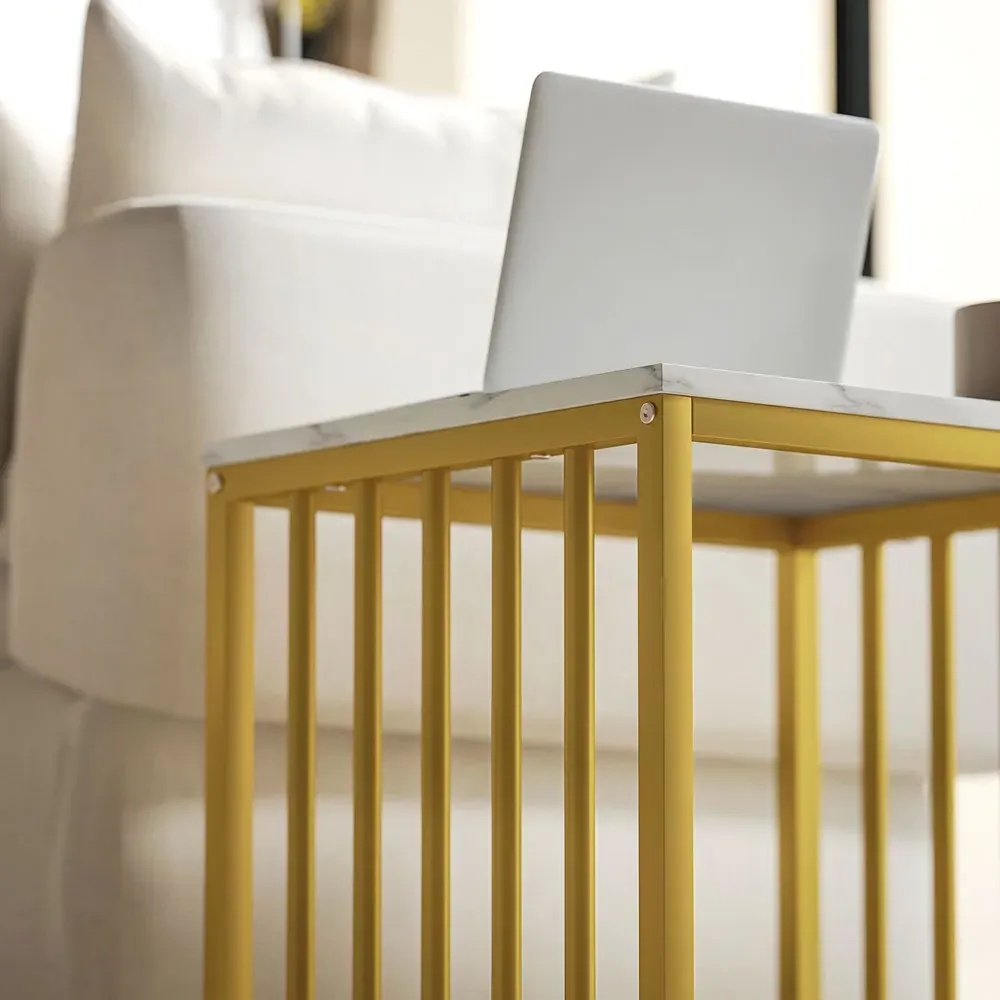 Round Nest of Tables Set of 2 - Orange, MDF