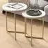 Round Nesting Coffee Table Set of 2 - Gold, Metal