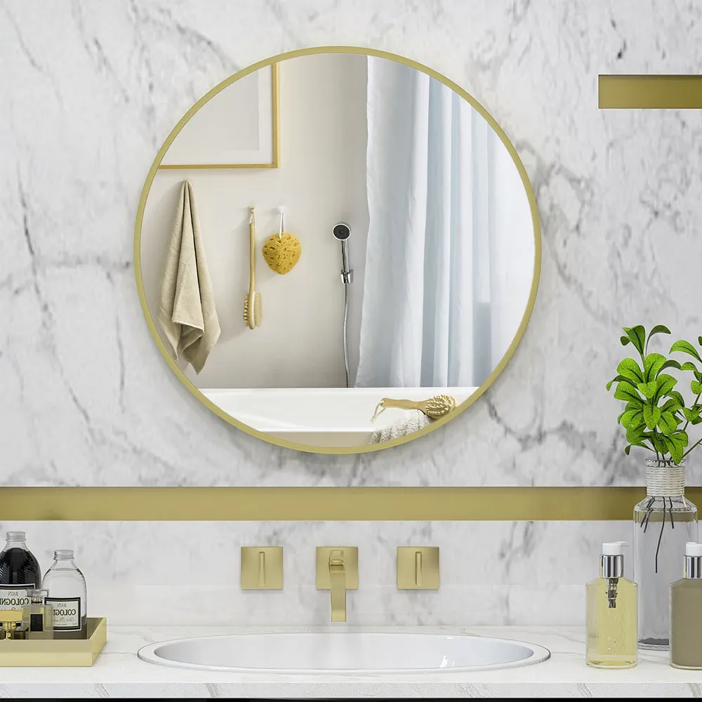 Round Wall Mirror - Gold