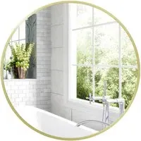 Round Wall Mirror - Gold