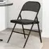 Set of 2 Foldable Padded Chairs - Black, Metal