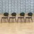 Set of 4 Boucle Sherpa Dining Chairs - Black