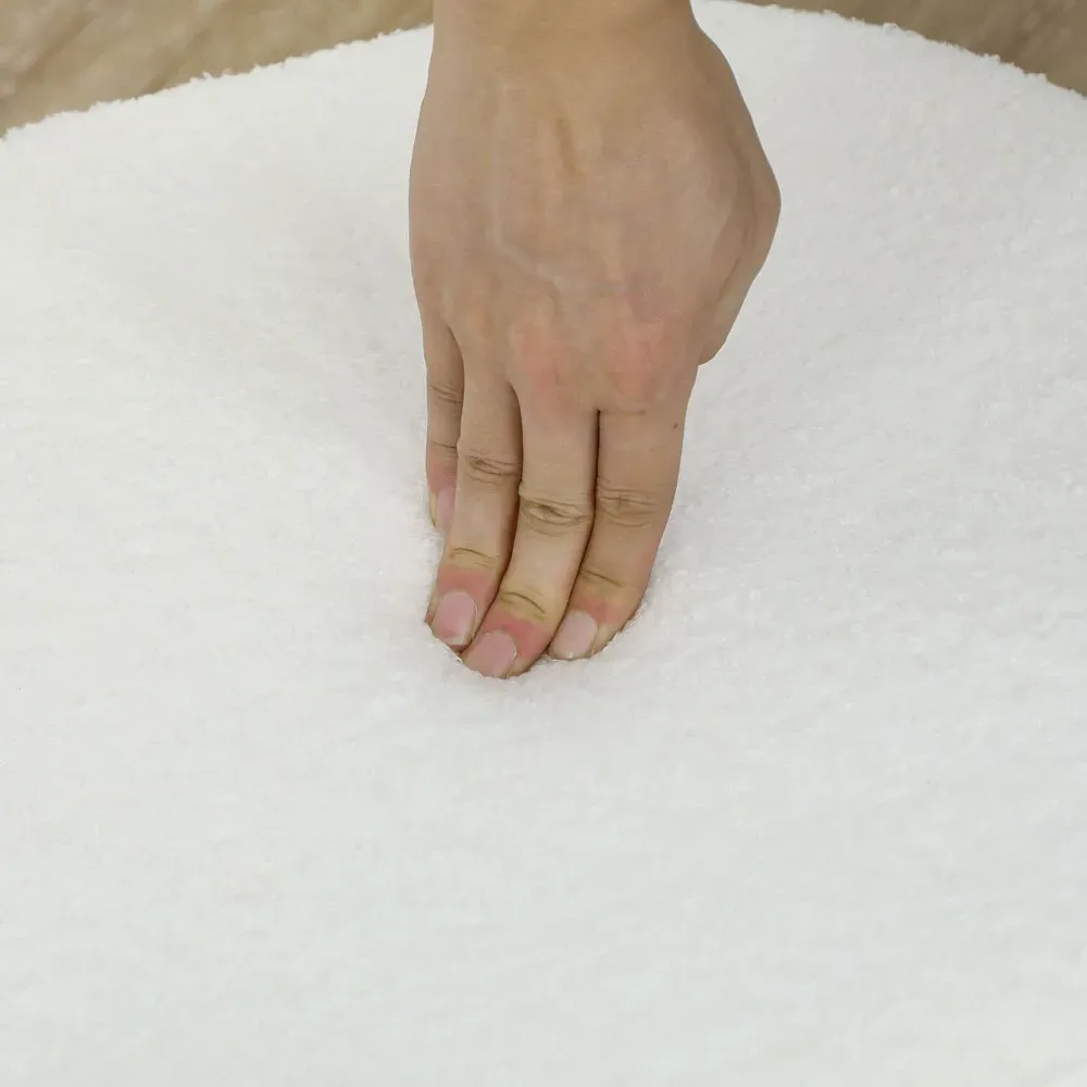 Set of 4 Boucle Sherpa Dining Chairs - White