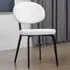 Set of 4 Boucle Sherpa Dining Chairs - White