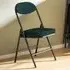 Set of 4 Foldable Chairs with Cushioned Seat - Teal, Steel