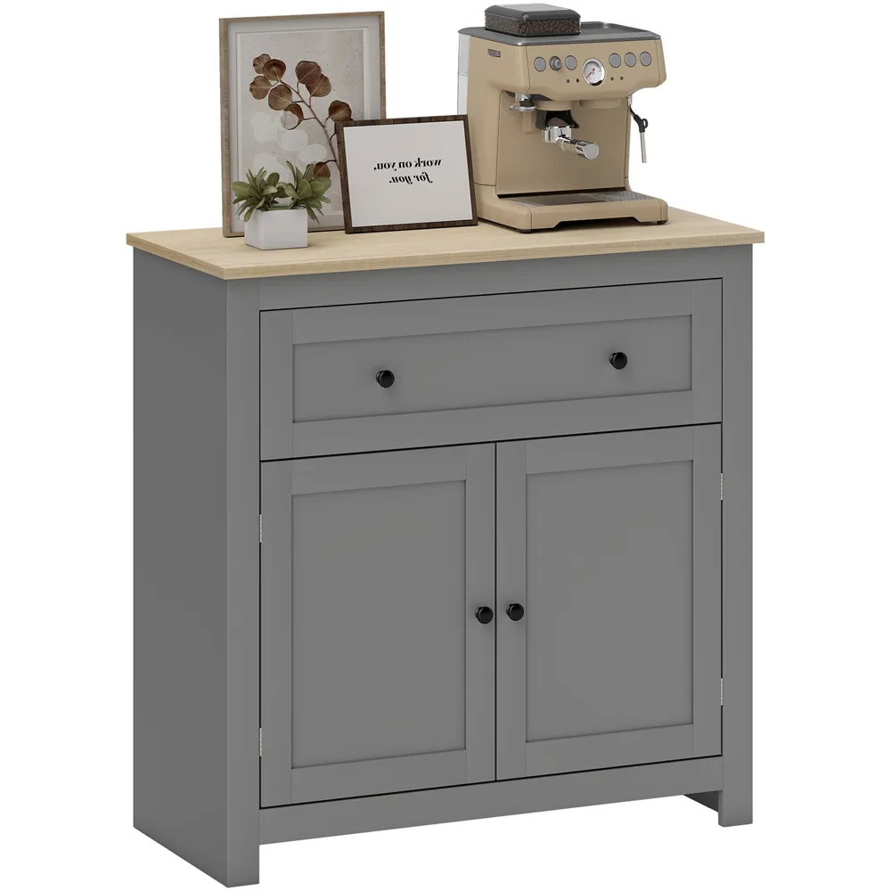 Sideboard Storage Cabinet with Adjustable Shelf - Grey