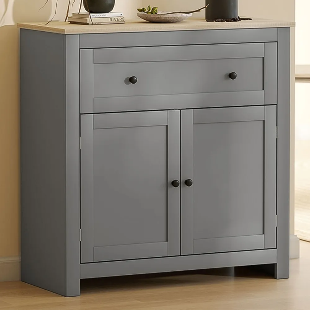 Sideboard Storage Cabinet with Adjustable Shelf - Grey
