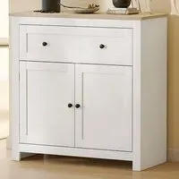 Sideboard Storage Cabinet with Adjustable Shelf - White