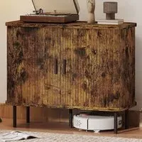 Sideboard Storage Cabinet with Sliding Doors - Brown, Oak